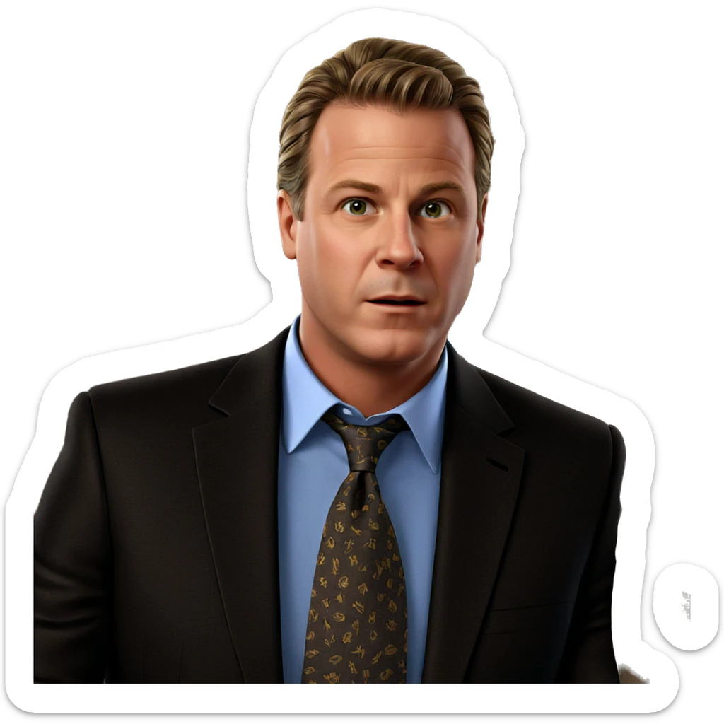 formal portrait of a man sticker