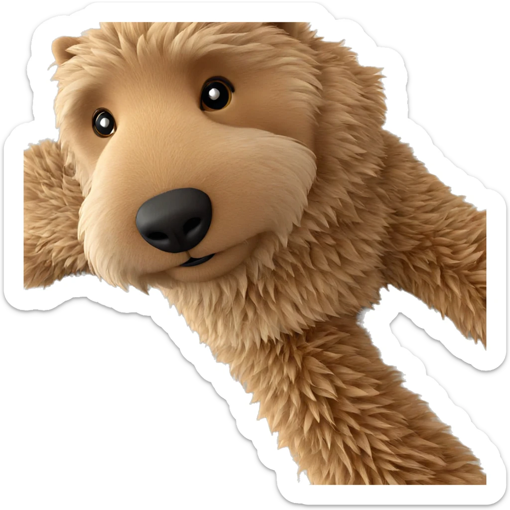 fluffy animal close up sticker