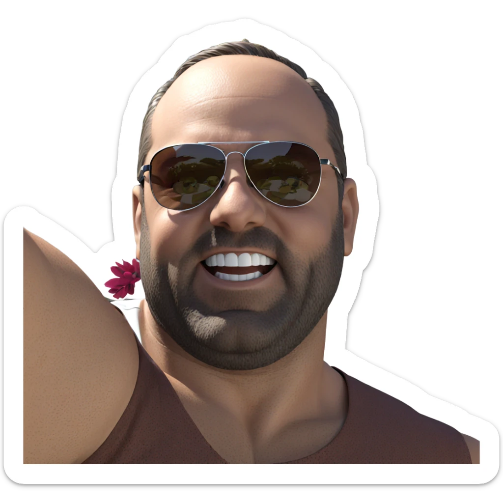 handsome man in sunglasses sticker