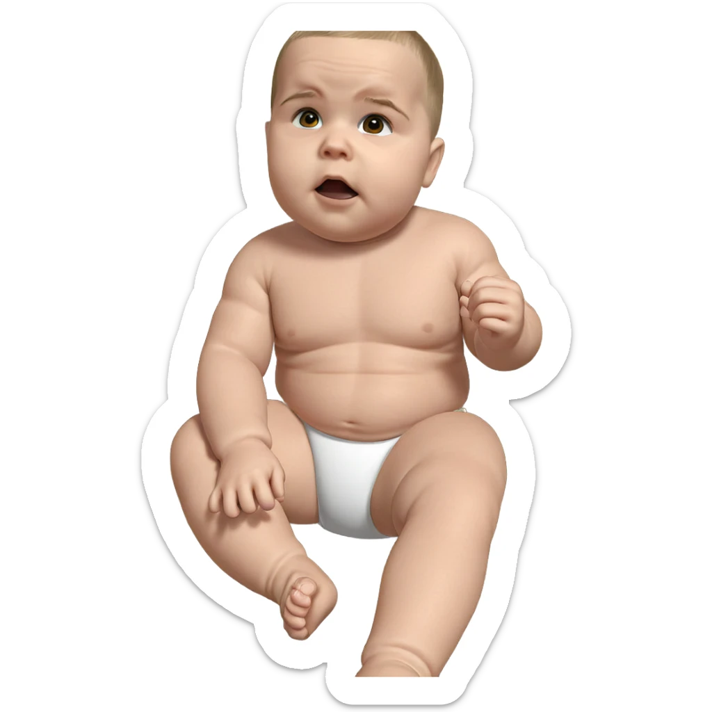 thoughtful boy sitting calmly sticker