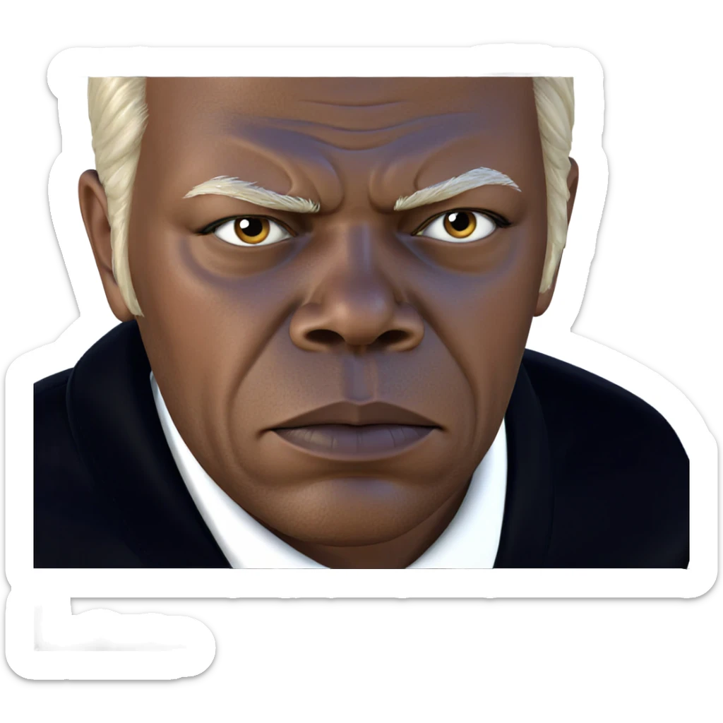 bald portrait of a boy sticker