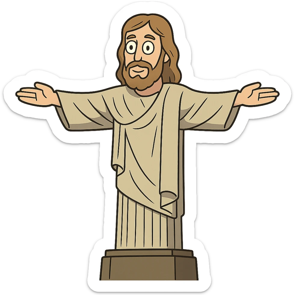 Christ the Redeemer statue in Rio de Janeiro sticker