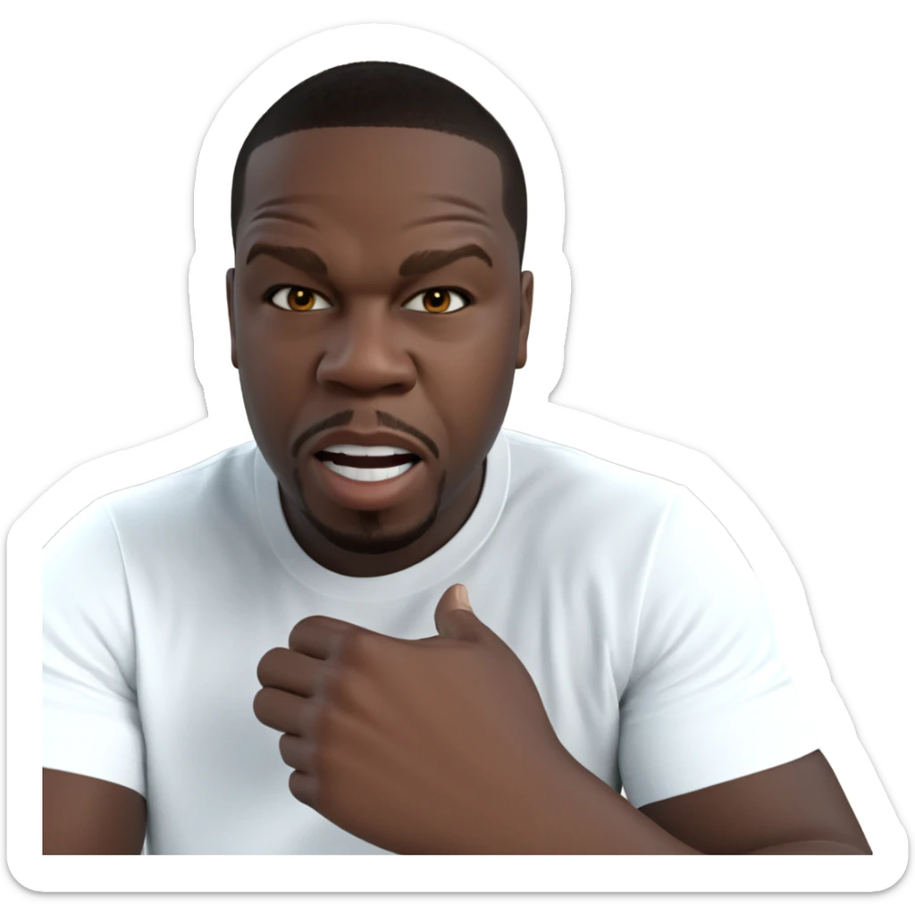 confident boy in white shirt sticker