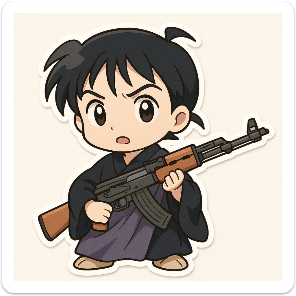 Miroku take ak 47 sticker