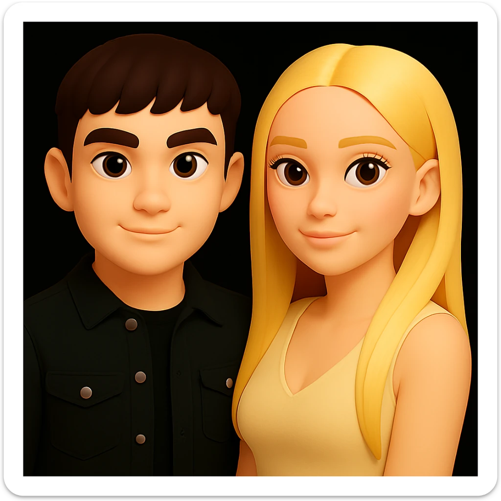 Make the skin color of the young man just slightly lighter by about 1%, without changing any other details. Preserve the original style and proportions exactly as in the reference image. sticker