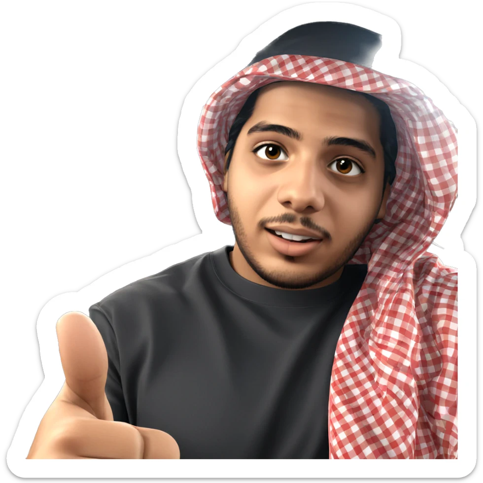 thumbs up in car interior sticker