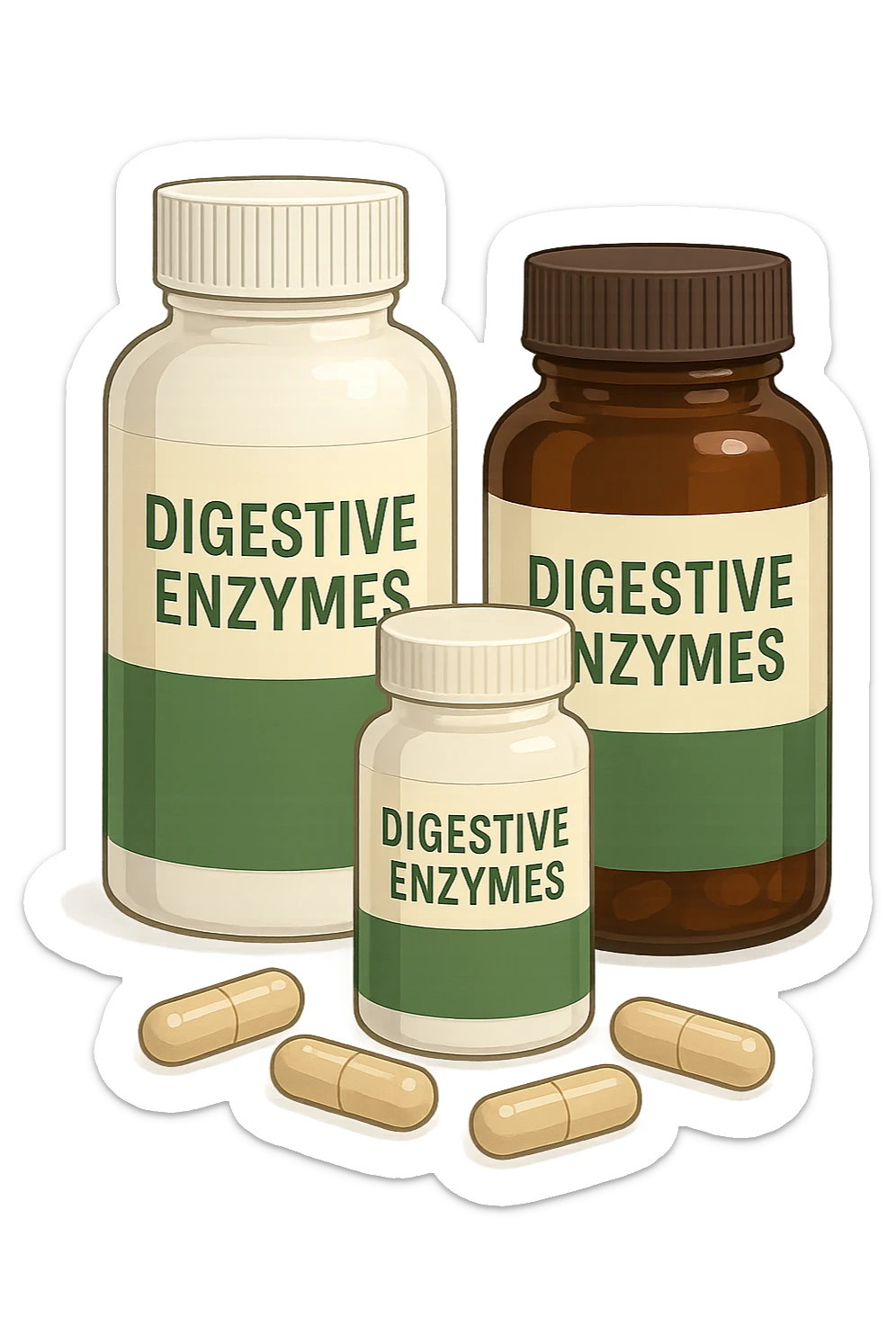 enzimi digestivi integratori sticker
