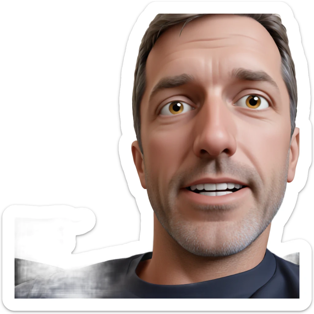 realistic meme of a guy sticker