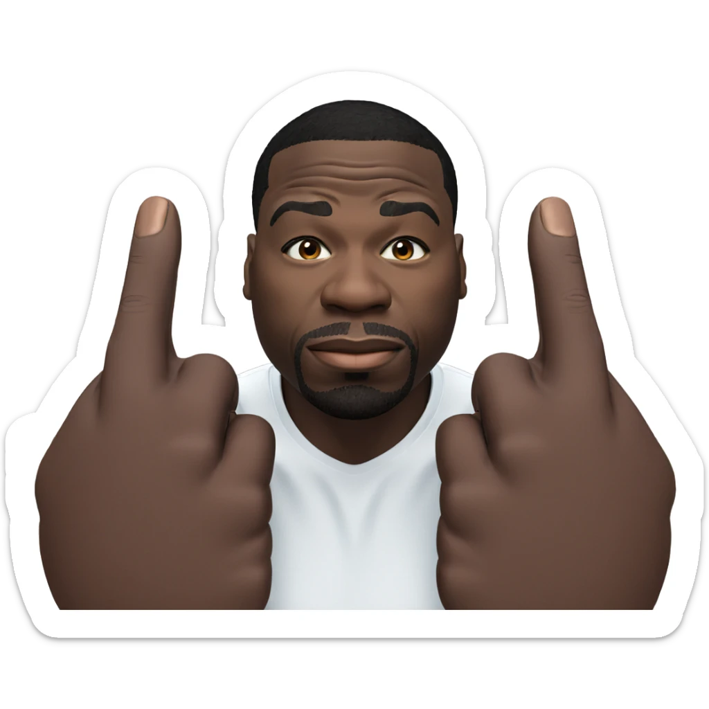 confident dark-skinned male portrait sticker