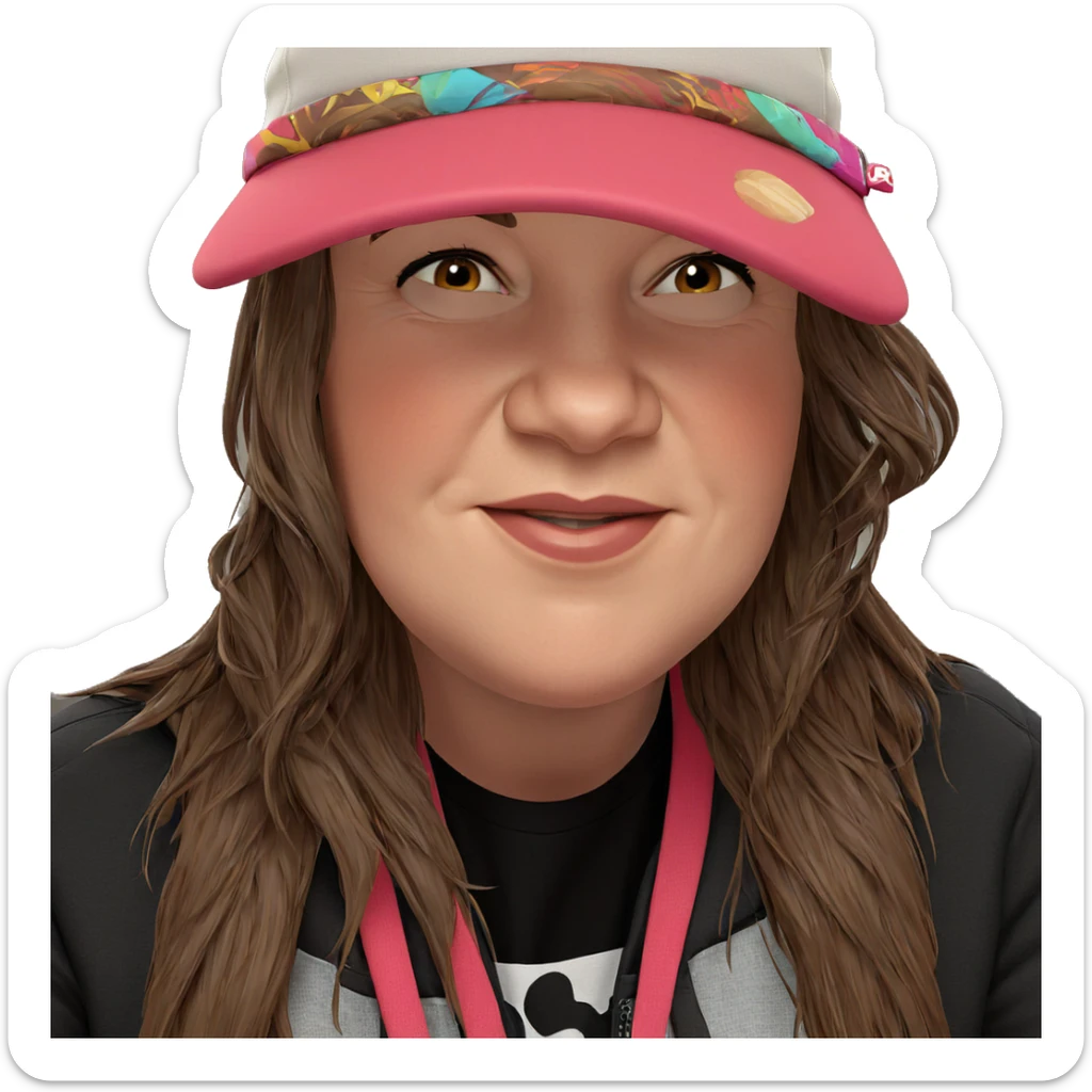 brown haired girl portrait sticker