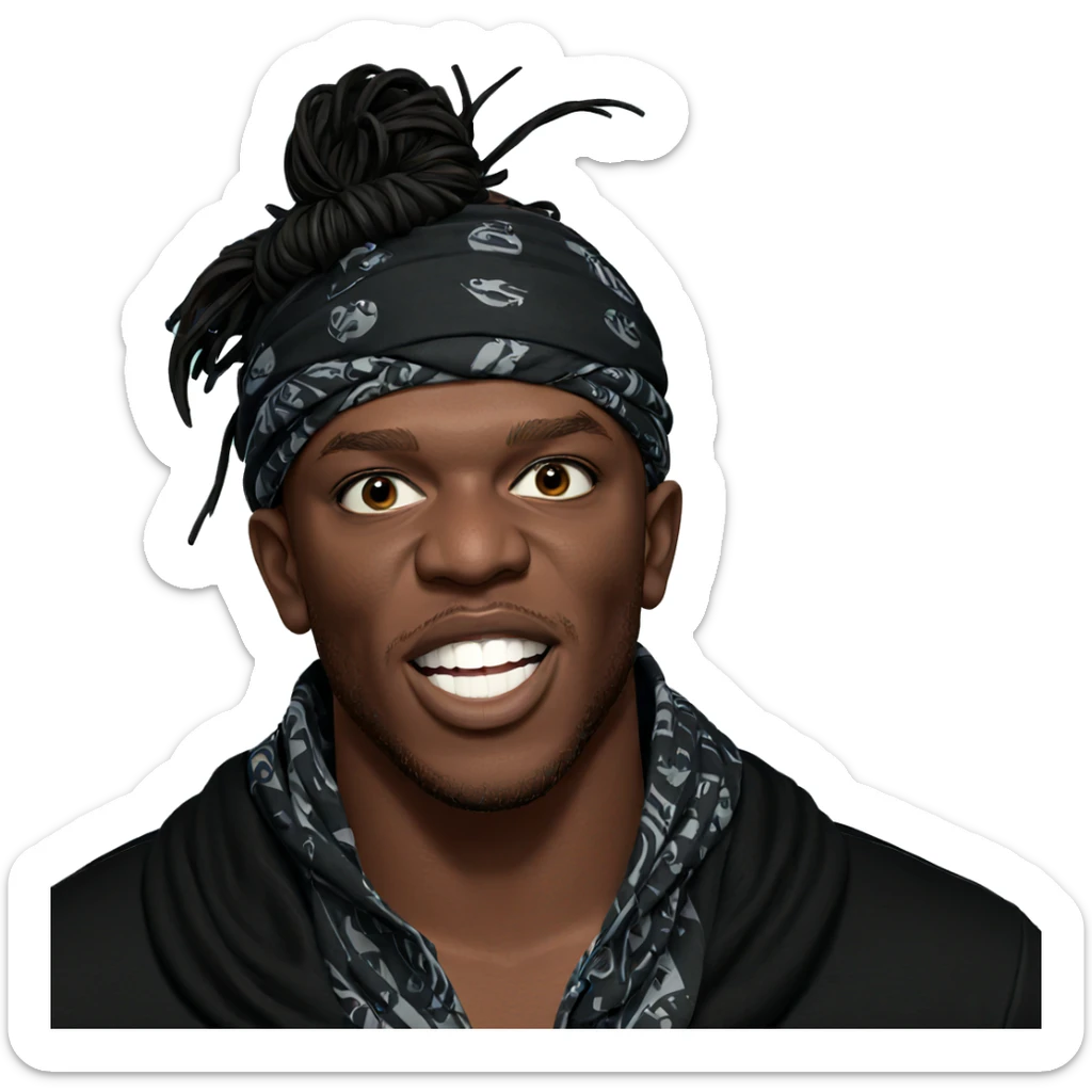 dark-skinned guy with bandana sticker