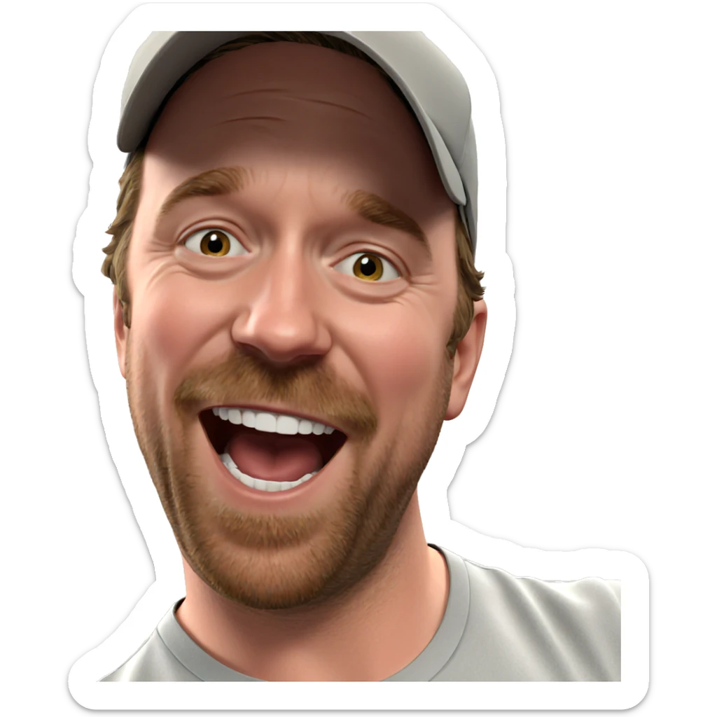 smiling male portrait indoors sticker