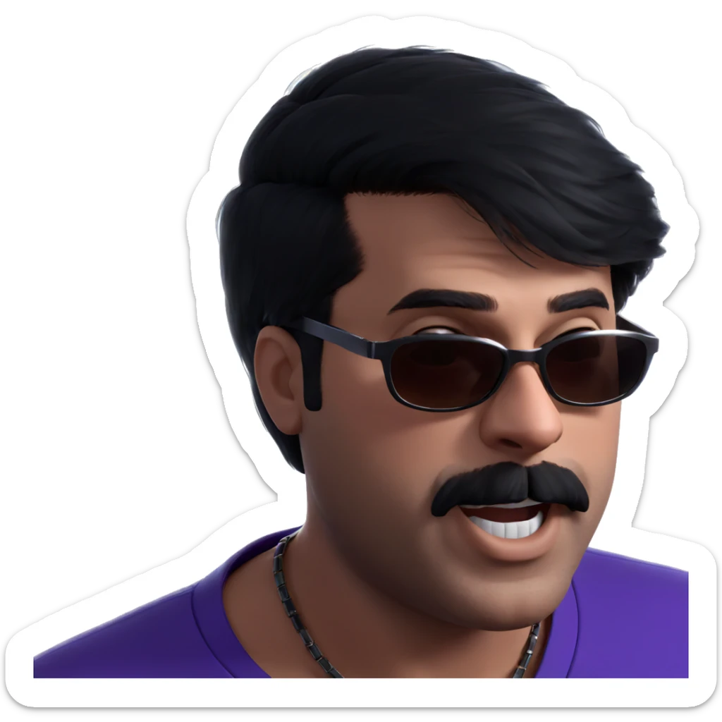 cool guy in sunglasses sticker