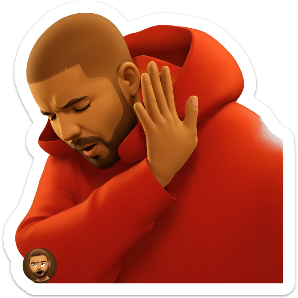 bearded boy in closed eyes sticker