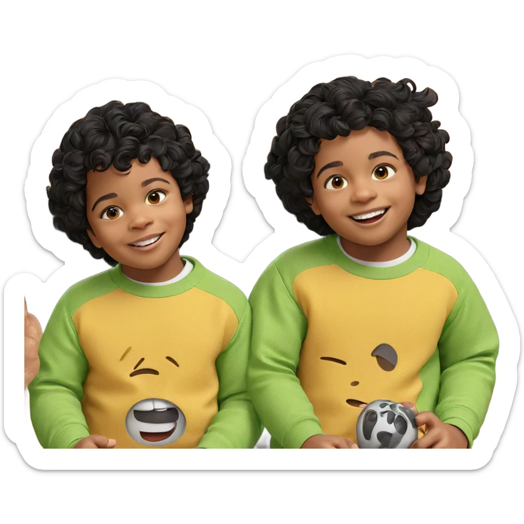 boys smiling together sticker