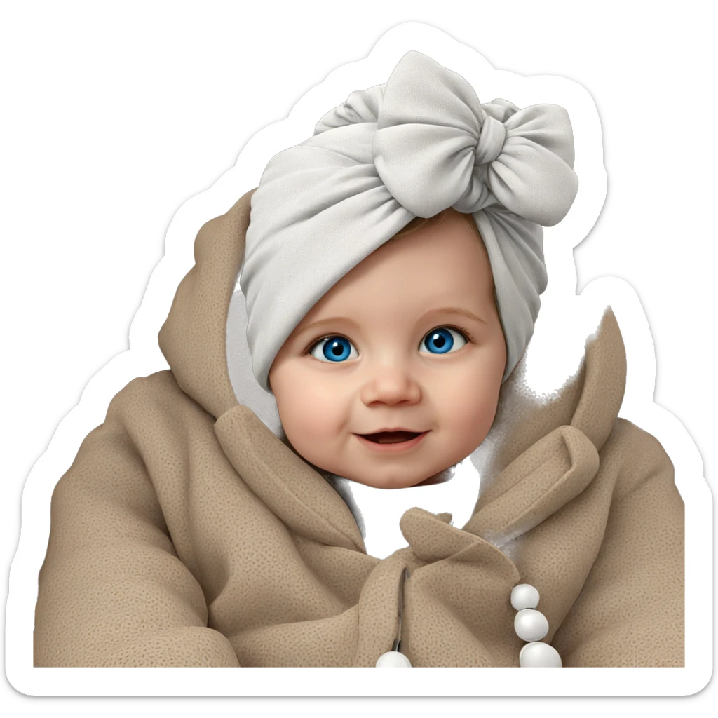 realistic girl with blue eyes sticker