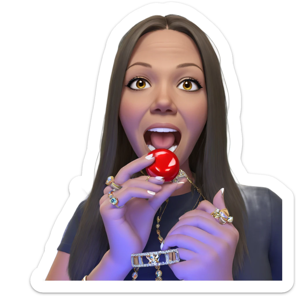 girl with jewelry elegance sticker