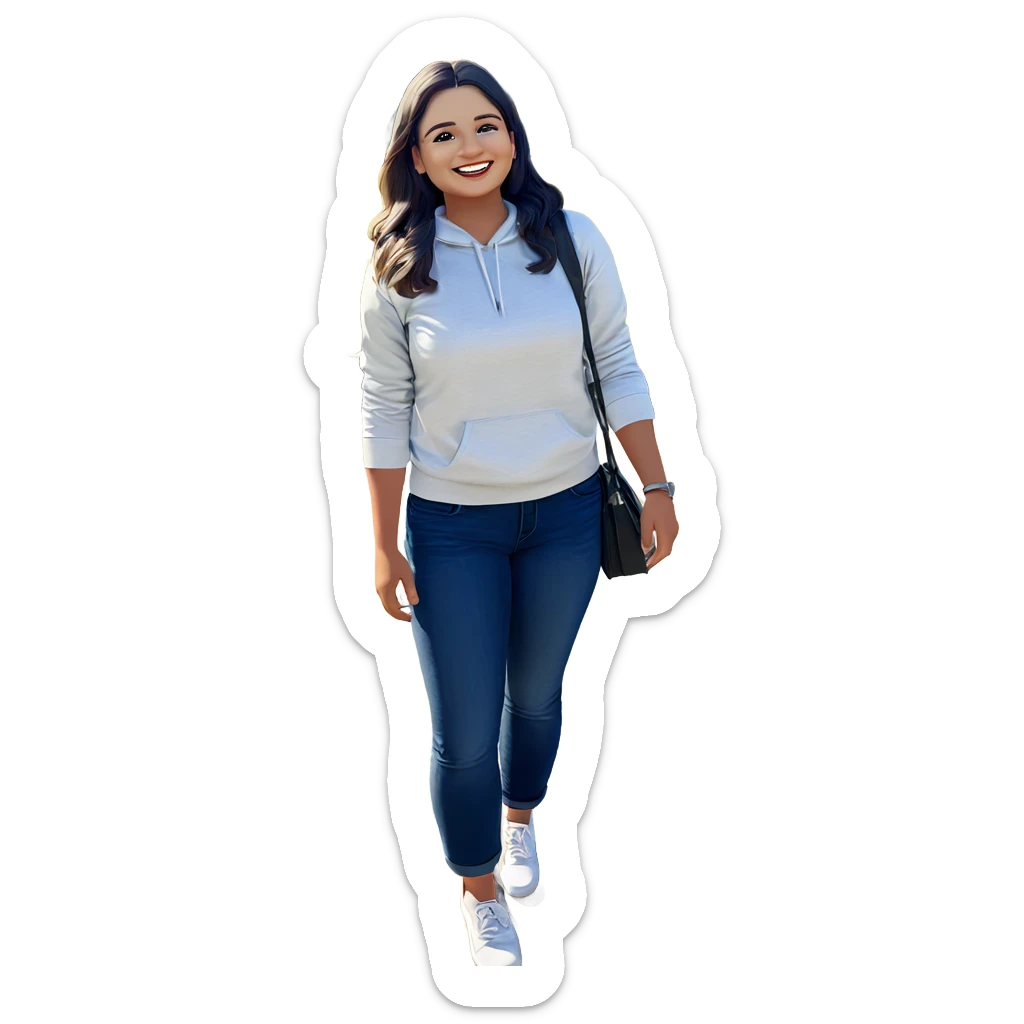 smiling girl outdoors in sunlight sticker