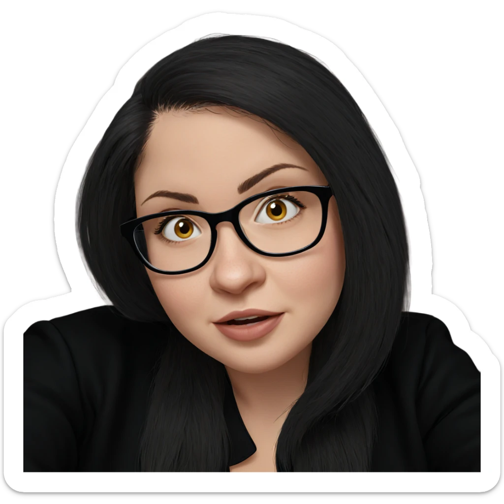 realistic portrait of girl sticker