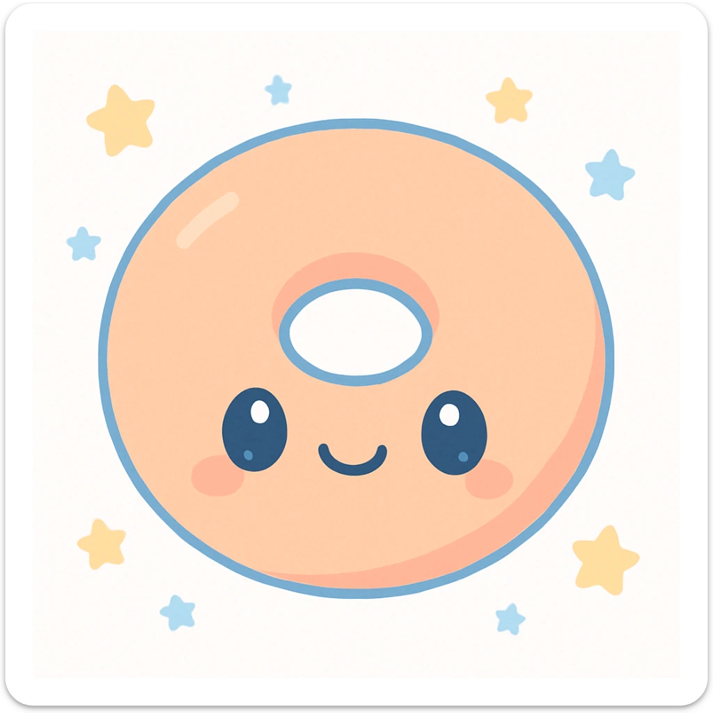 kawaii style carrot bagel, adorable, cute face, pastel colors sticker