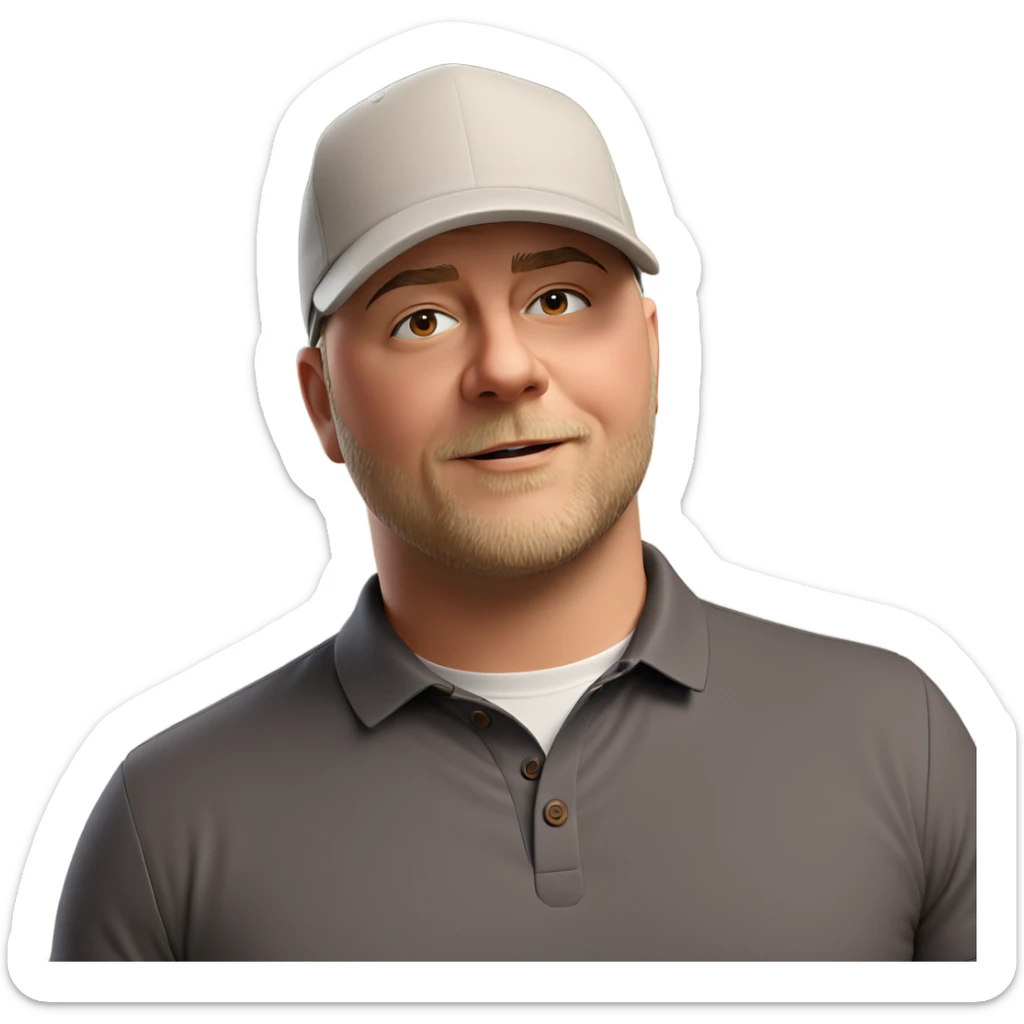 boy in hat with beard sticker