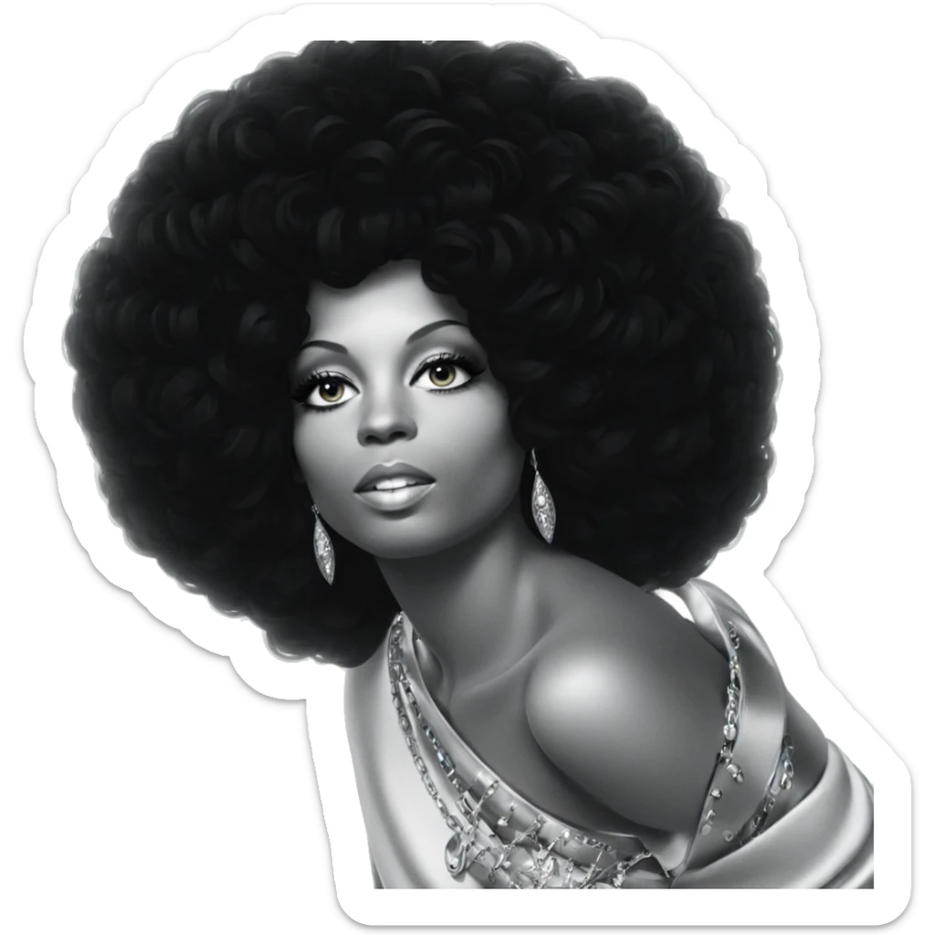 monochrome beauty with jewelry sticker