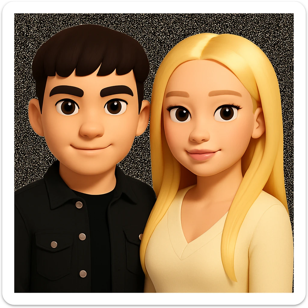 Slightly increase the volume of the upper body of the girl and slightly rotate her to face forward. Maintain the style of the original image. sticker