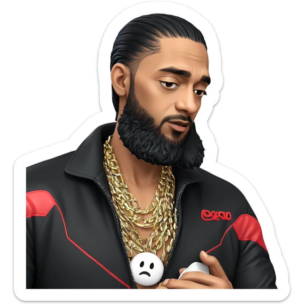 cool guy in black jacket sticker