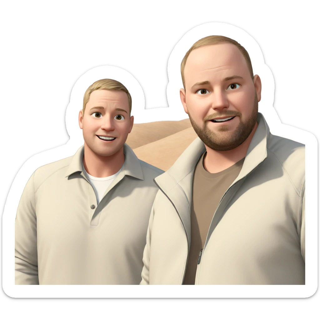 boys enjoying the outdoors sticker