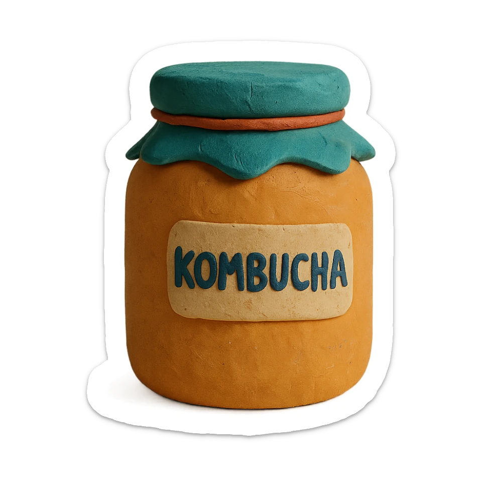 jar of kombucha sticker