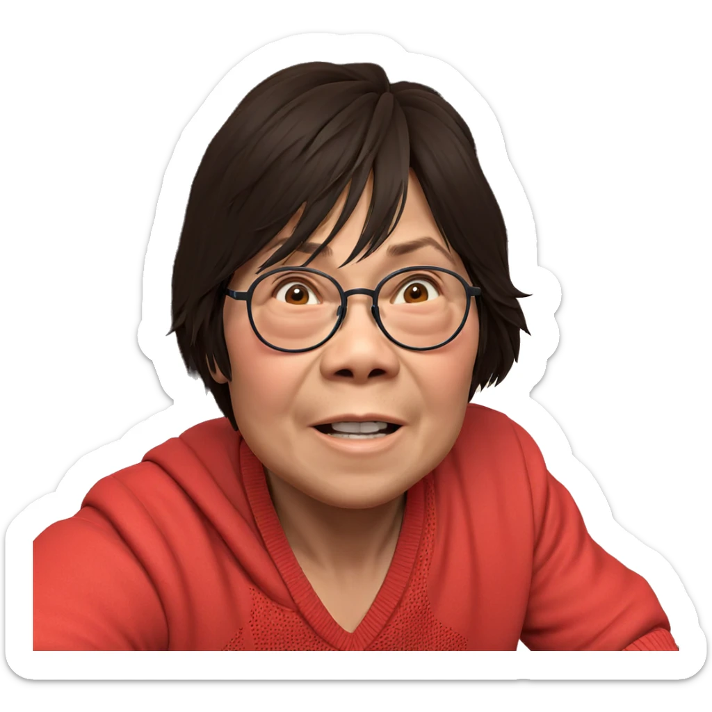 boy with glasses portrait sticker