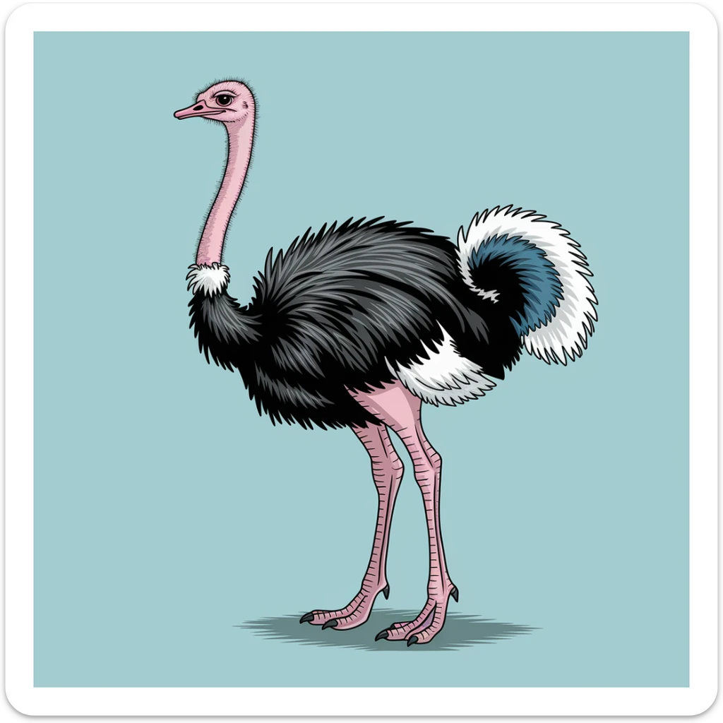 Ostrich sticker