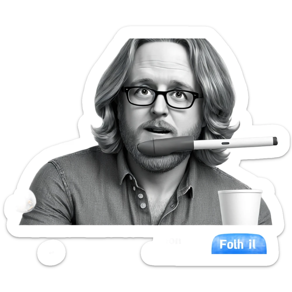 meme parody of stylish guy sticker