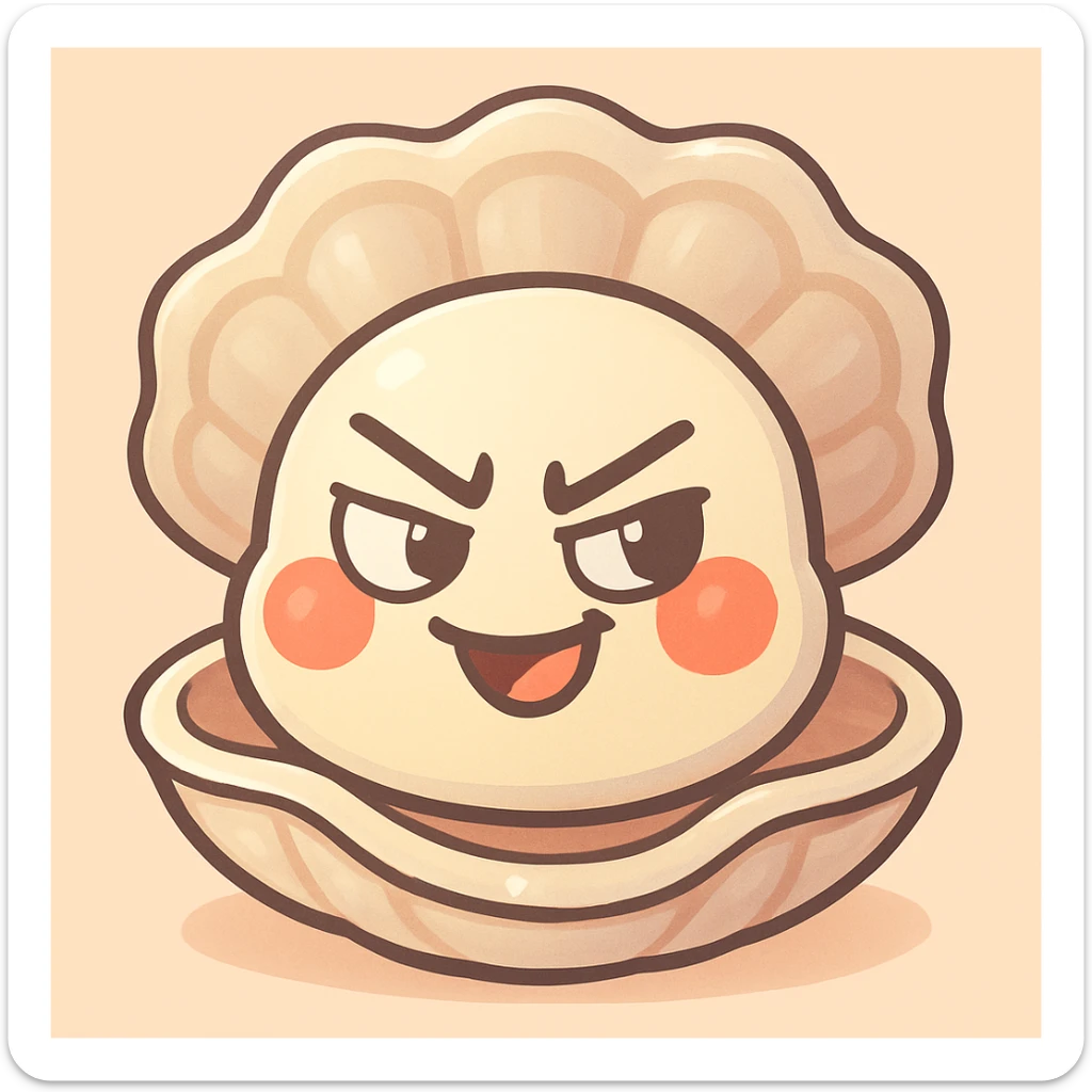 Keep the image identical but enhance the pastel, pearly, cream, peach, and greige color nuances. Preserve the eyelashes, expression, background, and all details exactly as they are. sticker