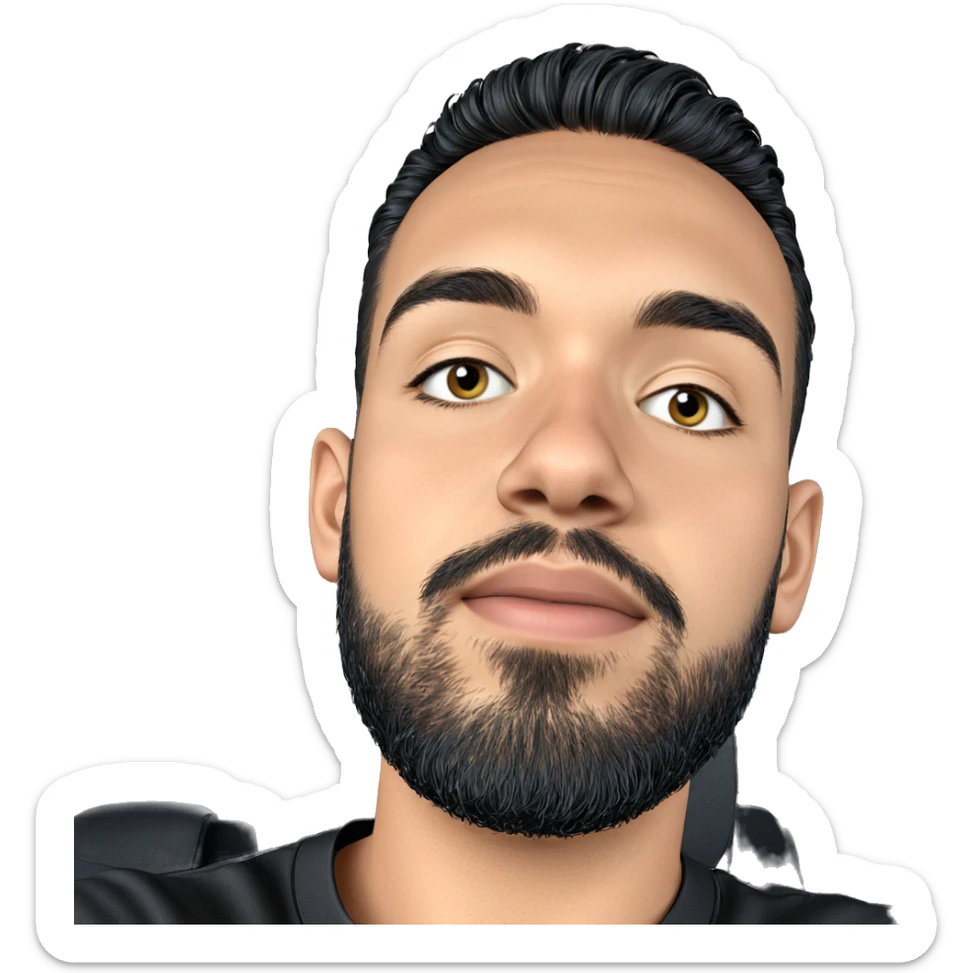 handsome man in black shirt sticker