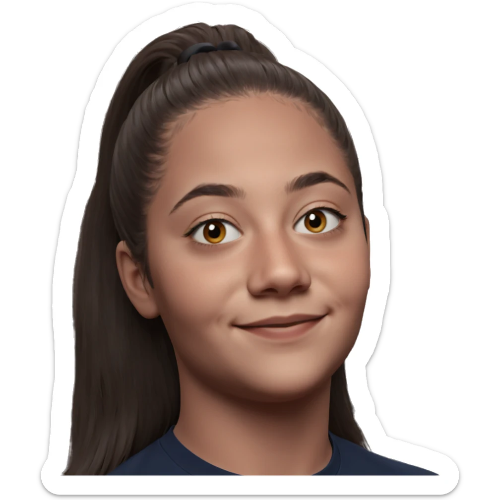 smiling boy with long hair sticker