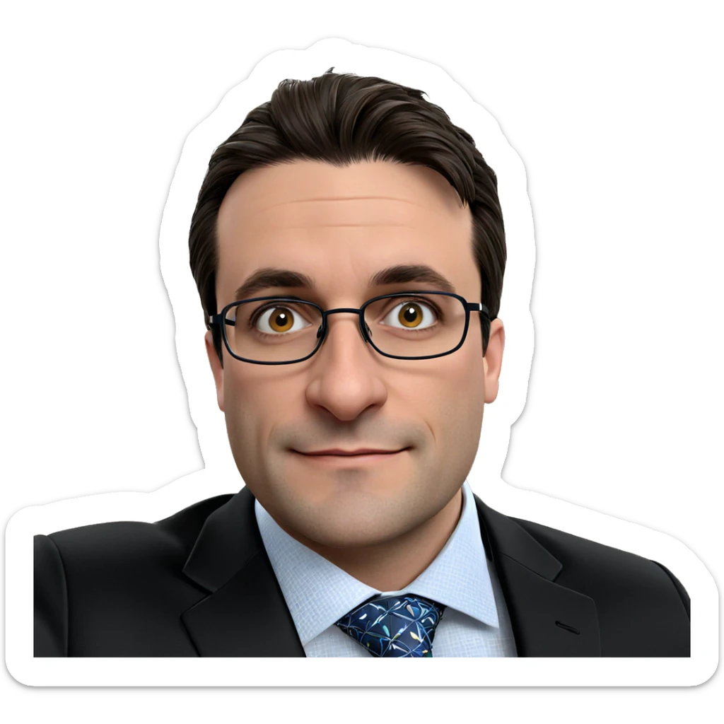 smiling boy in formal attire sticker