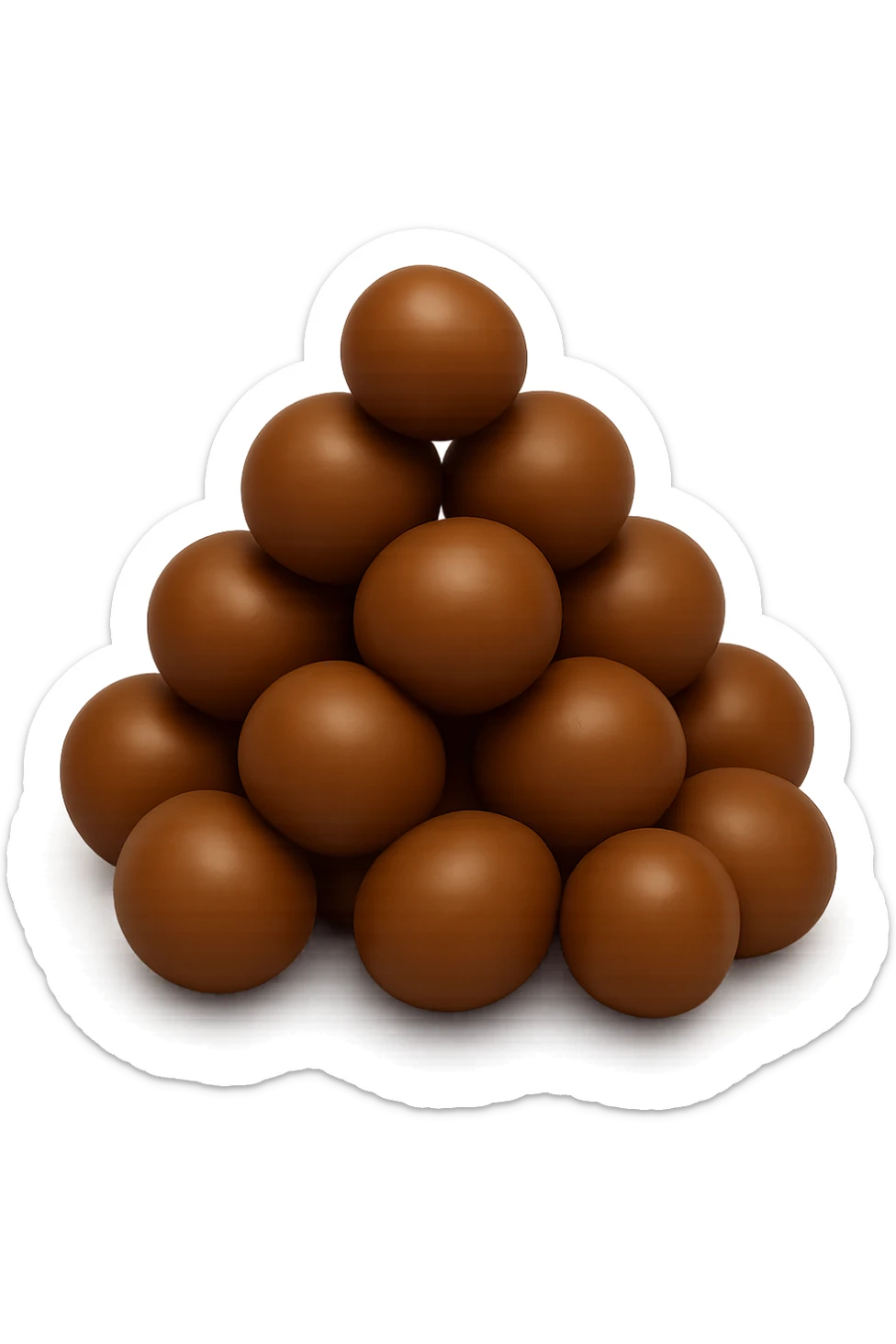 EMOJI STILE IPHONE 3D DI UNa montagna di feci a palline stile emoji iphone E FALLO MOLTO REALISTICO IN 3D sticker