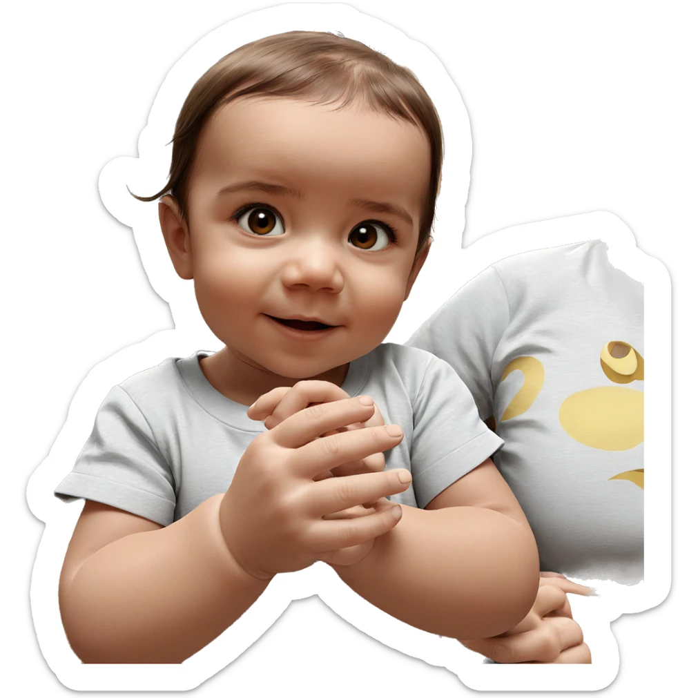 realistic portrait of brown-haired girl sticker