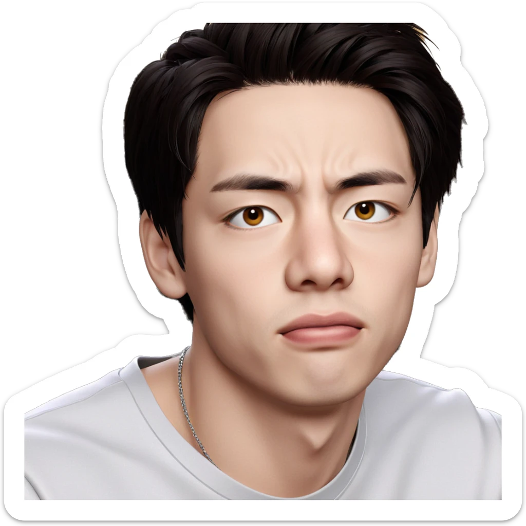 portrait of a stylish man sticker