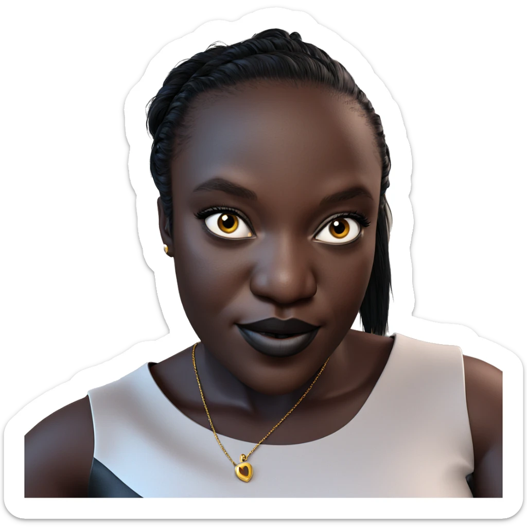 dark beauty with striking eyes sticker