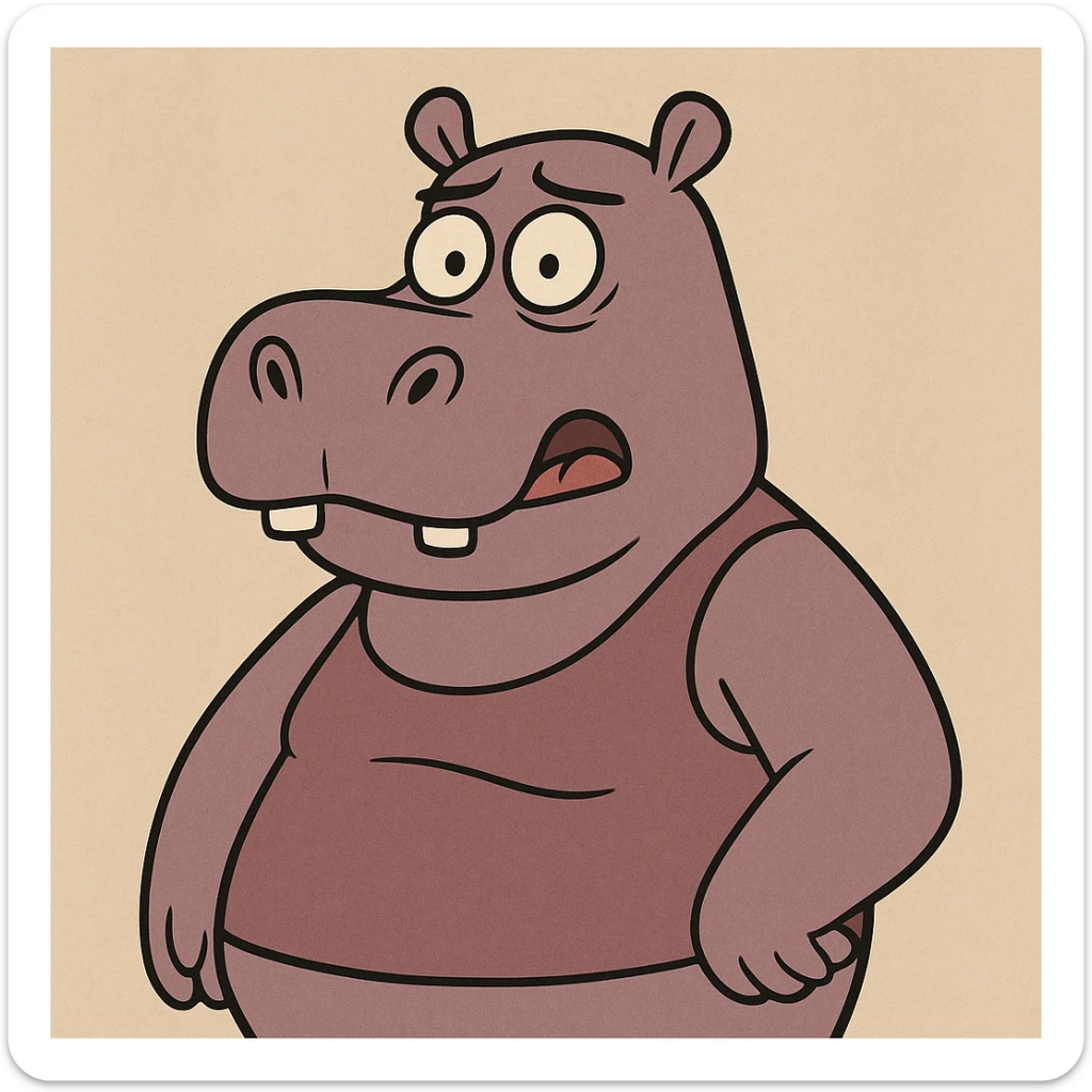Hippopotamus sticker