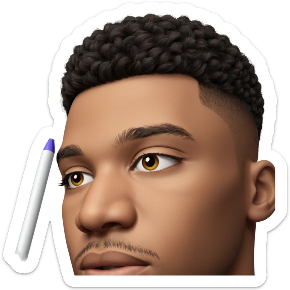 realistic portrait of a man sticker