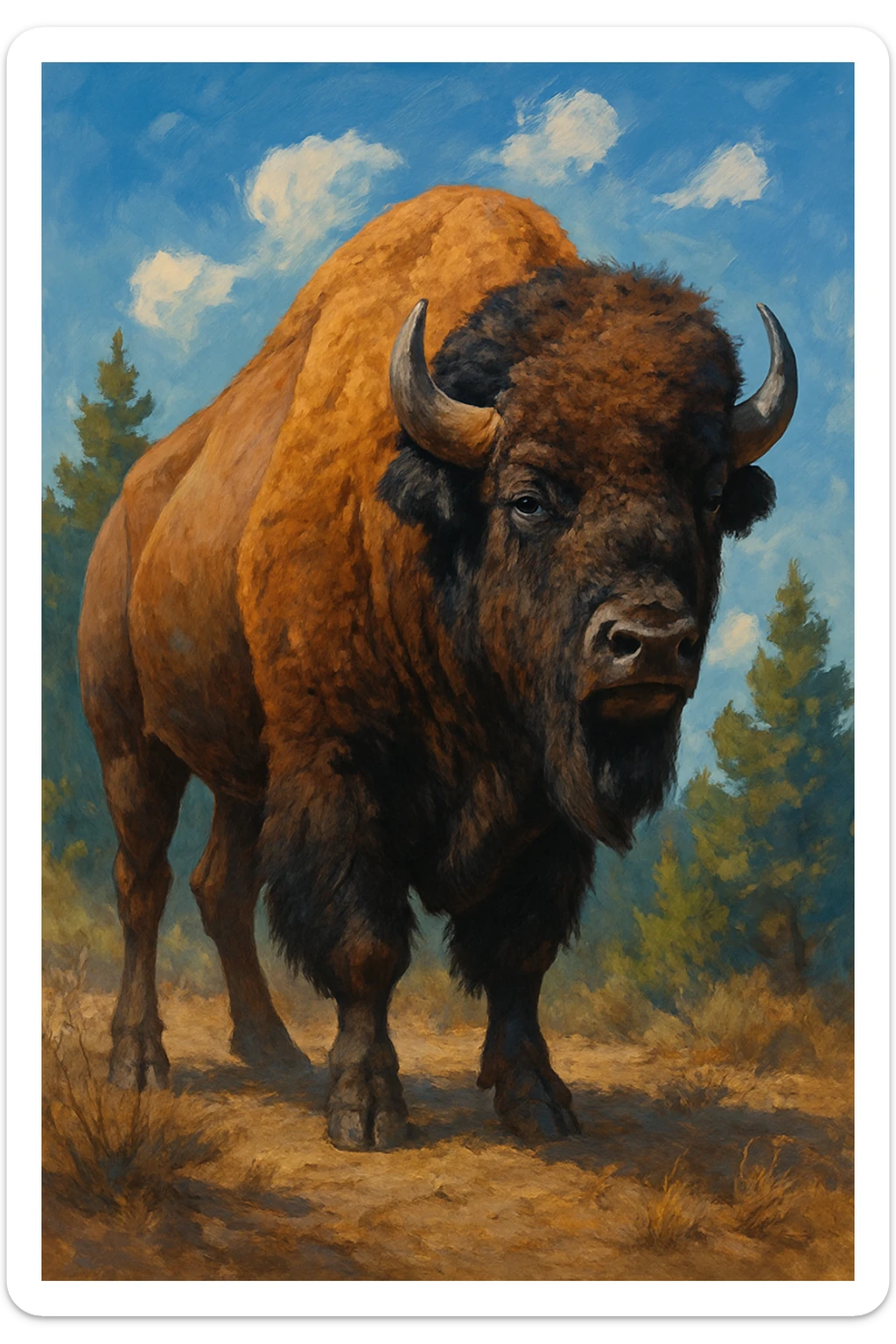 Bison sticker