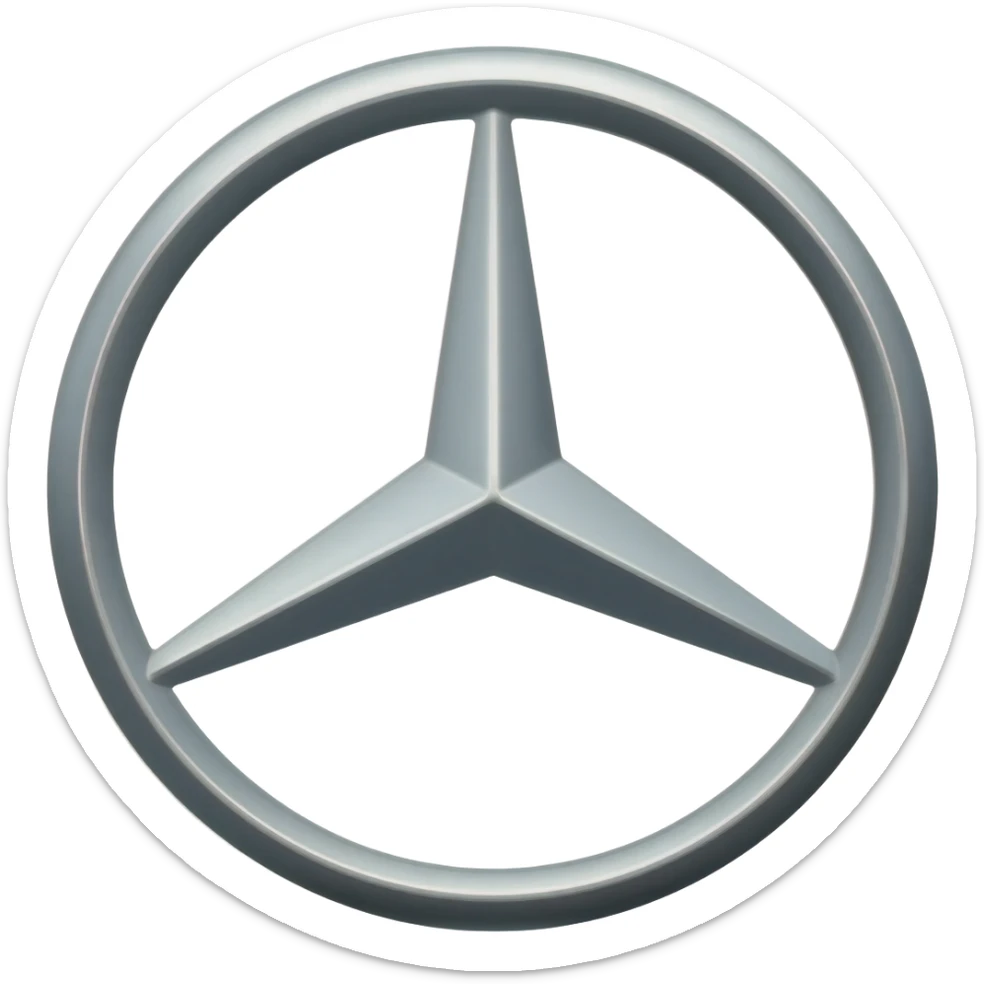 Mkae a Mercedes logo, Make it small, make it so I can copy and paste it into my TikTok bio sticker