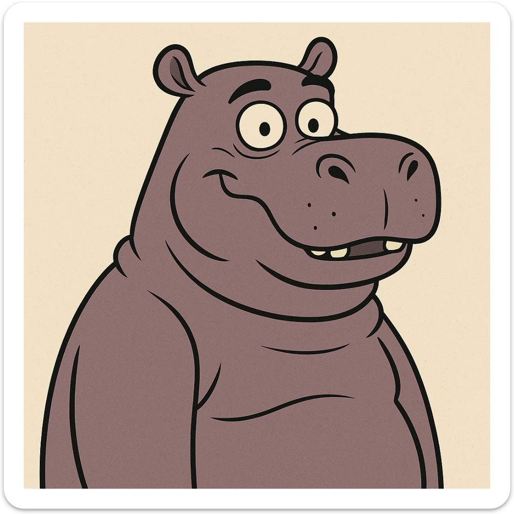 Hippotamus sticker