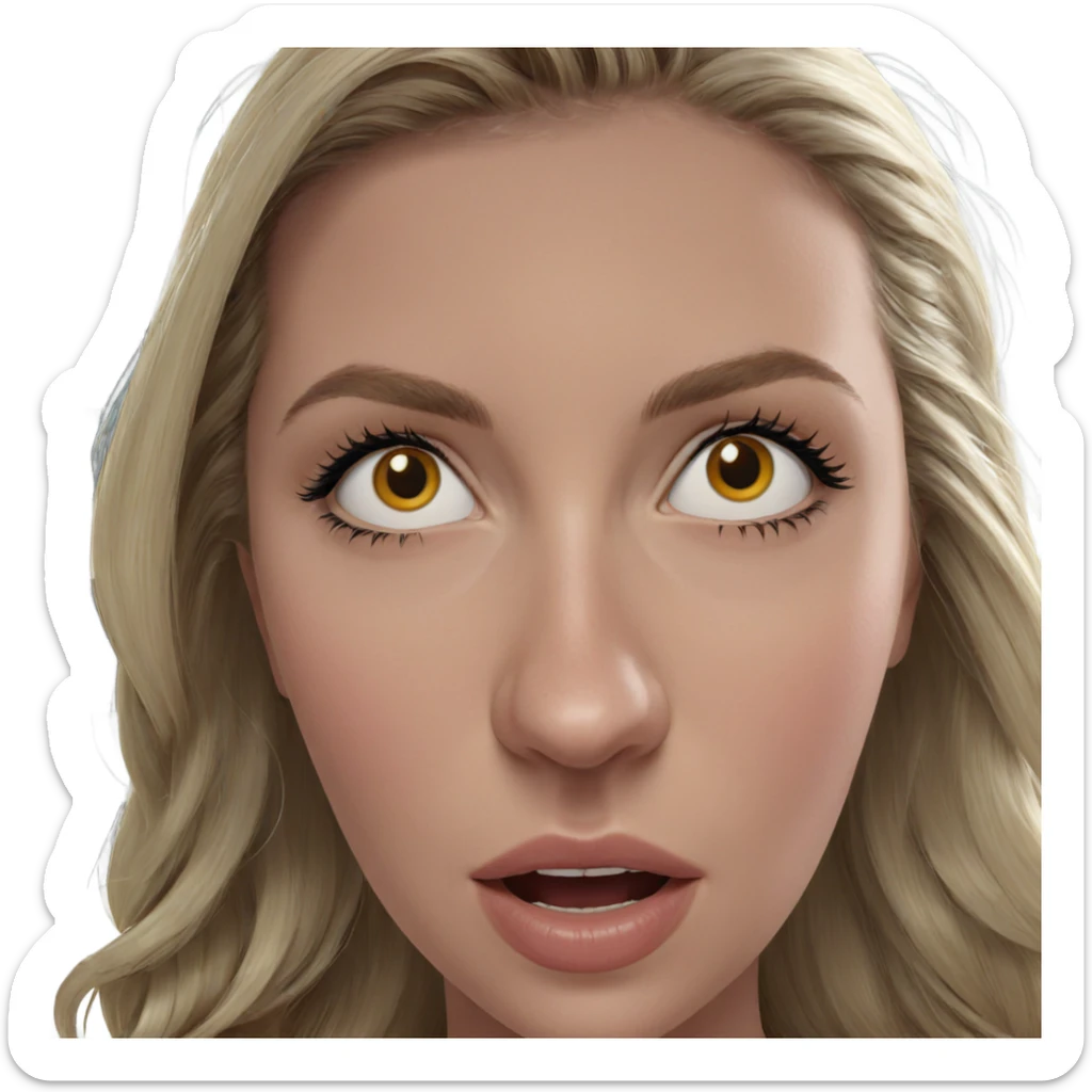 blonde girl close up portrait sticker