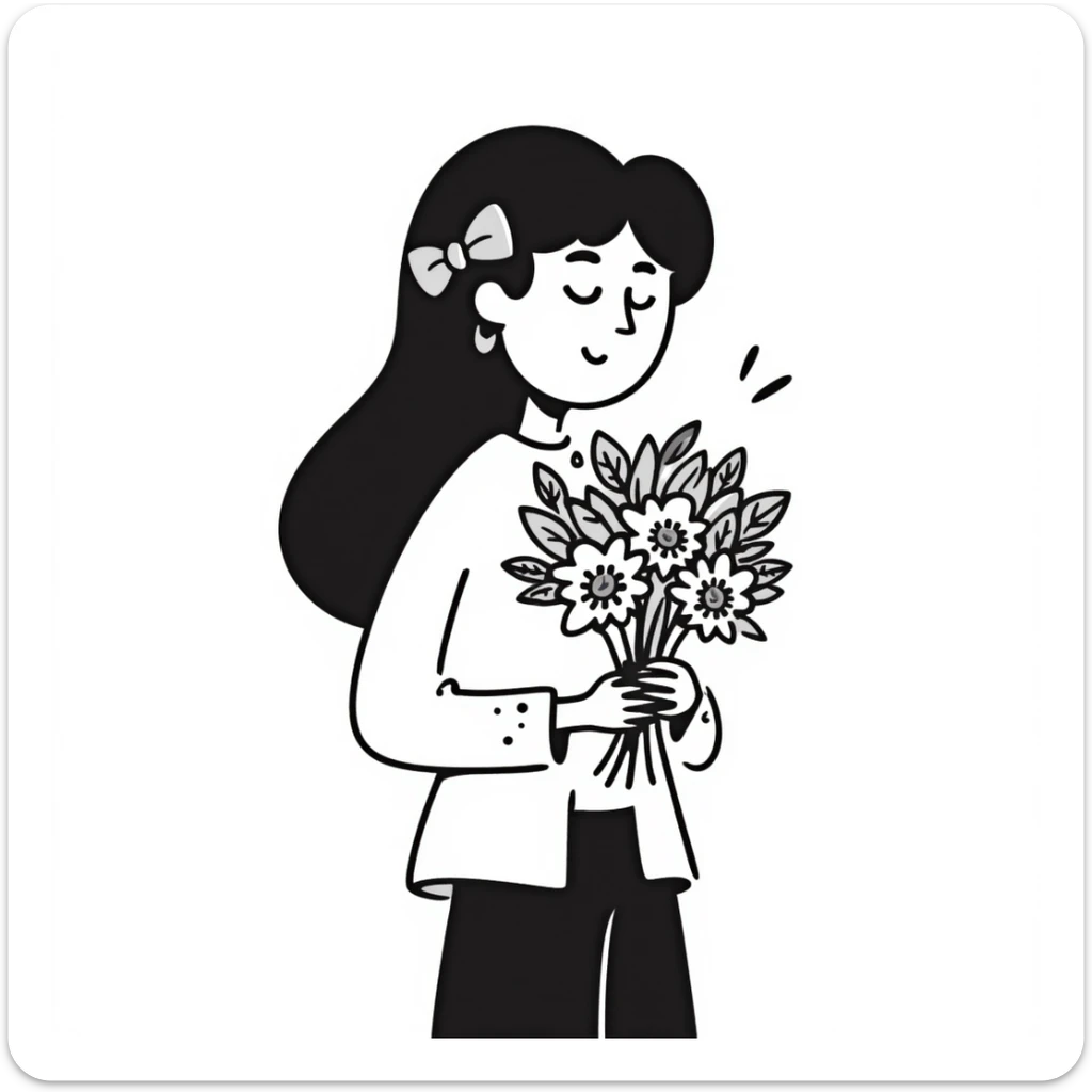 hair accessories including bows, hairbands, scrunchies, and clips in pastel colors dd9fb0, ffc6d3, a3bfc9, c4bee2, f1b091, hand-drawn doodle style sticker