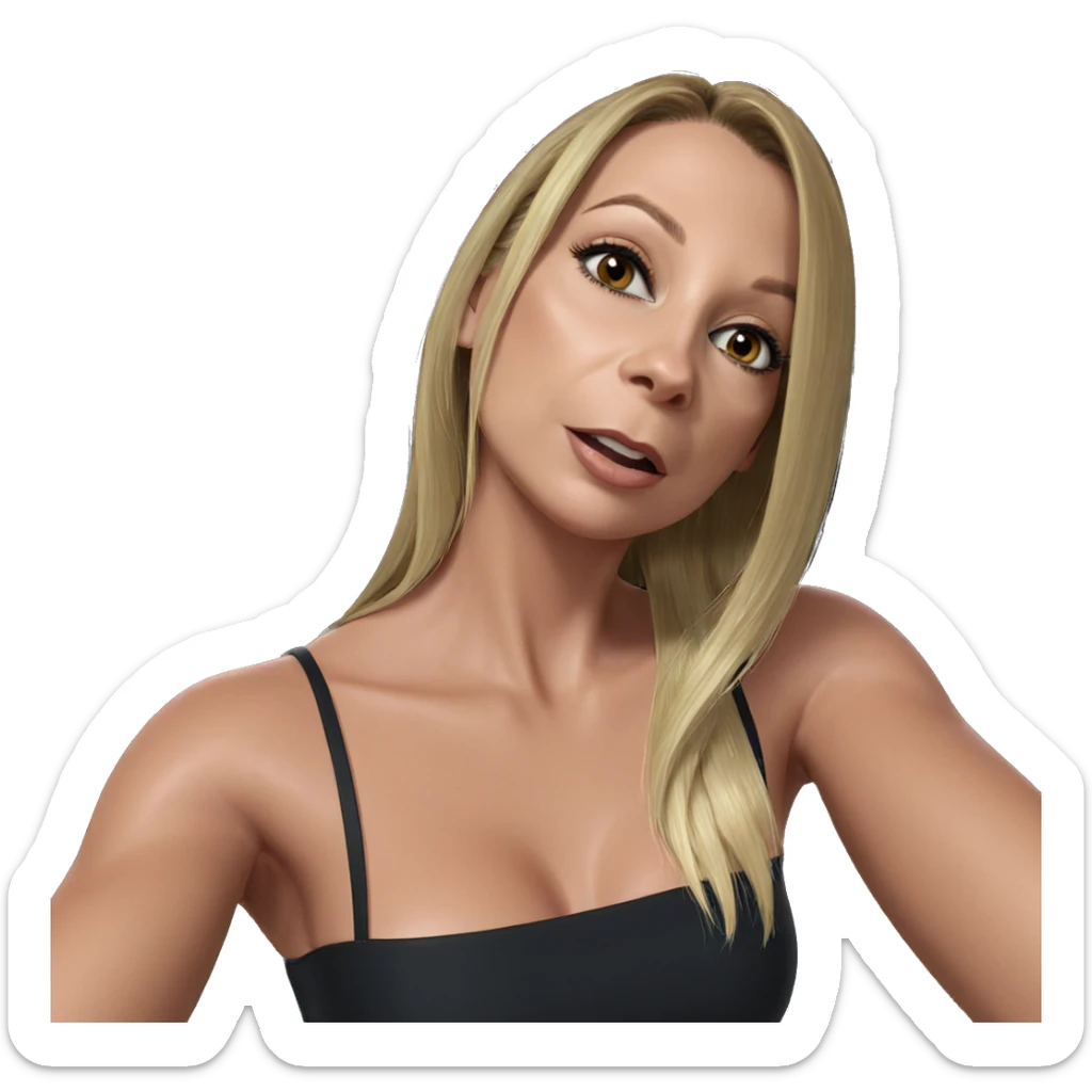 blonde girl with mole beauty sticker