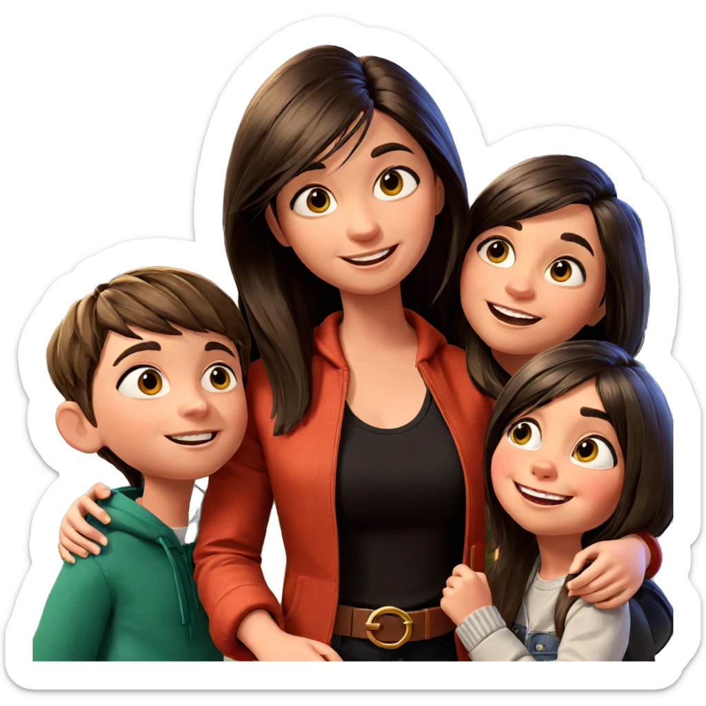 siblings enjoying the outdoors sticker